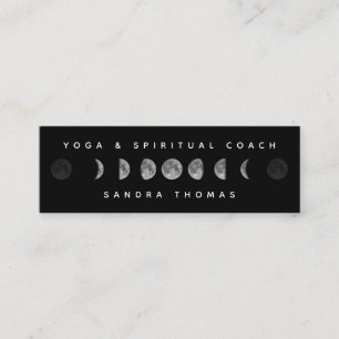 Lunar Moon Phases Celestial Yogi & Spiritual Coach Mini Business Card