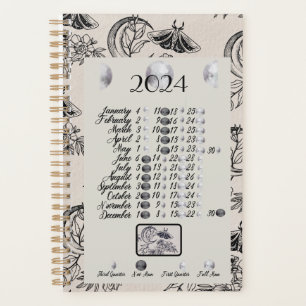 Lunar Moth 2024 Moon Phase Planner 