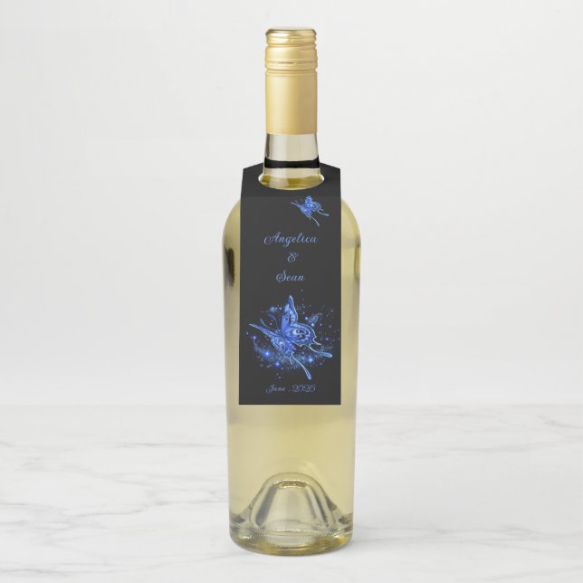 Lunar Moth Magical Wedding  Bottle Tag (On Bottle)