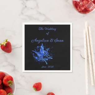 Lunar Moth Magical Wedding Napkin