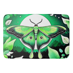 Lunar Moth Night Bath Mat