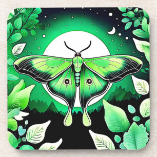 Lunar Moth Night Coaster