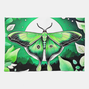Lunar Moth Night Tea Towel