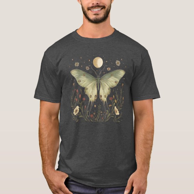  Lunar Moth Under the Moonlight T-Shirt (Front)