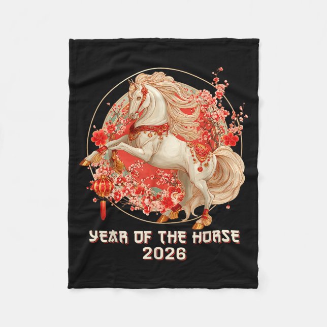 Lunar New Year 2026 Chinese Decoration Year Of The Fleece Blanket (Front)