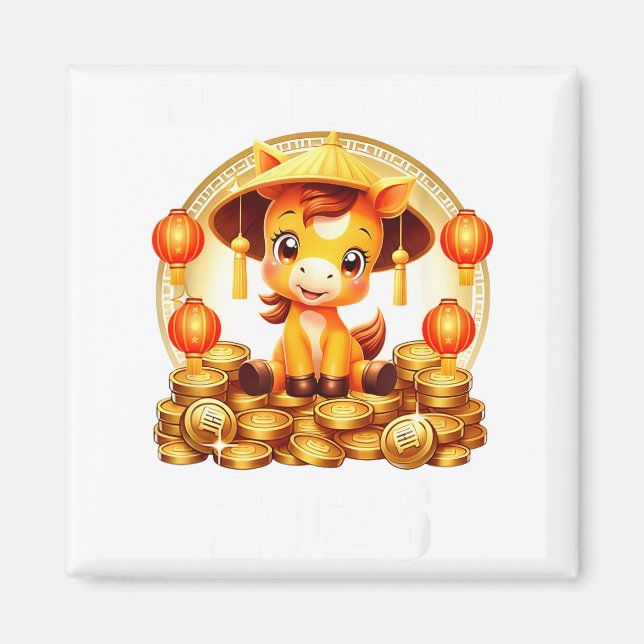 Lunar New Year 2026 Chinese New Year Decorations  Magnet (Front)