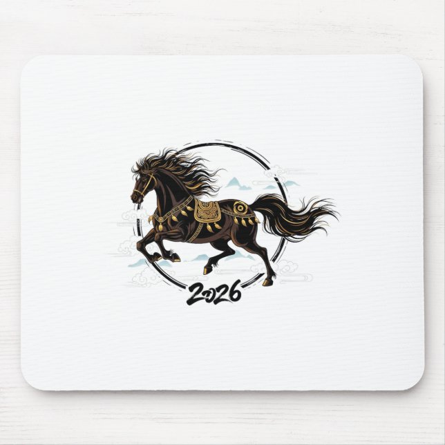 Lunar New Year 2026 Horse Chinese Zodiac Celebrati Mouse Mat (Front)