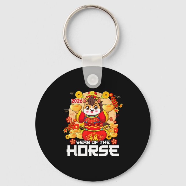 Lunar New Year 2026 Year Of The Horse Chinese New  Key Ring (Front)