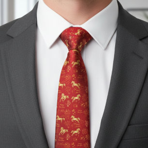 Lunar New Year 2026   Year of the Horse Tie