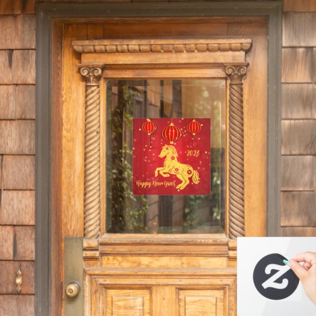 Lunar New Year 2026 | Year of the Horse Window Cling (Home Door)