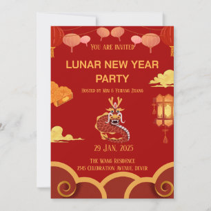 Lunar New Year Celebration: A Night of Joy  Invitation