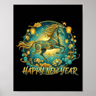 Lunar New Year Happy Chinese New Year Of The Horse Poster