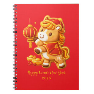 Lunar new year horse notebook