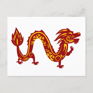 Lunar New Year Of Dragon Zodiac Animal Postcard