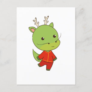 Lunar New Year Of Dragon Zodiac Animal Postcard