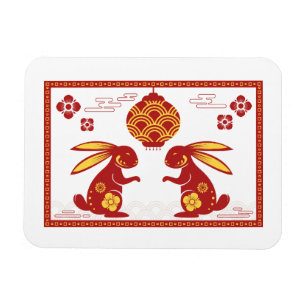 Lunar New Year Of Rabbit 2023 Zodiac Animal  Magnet