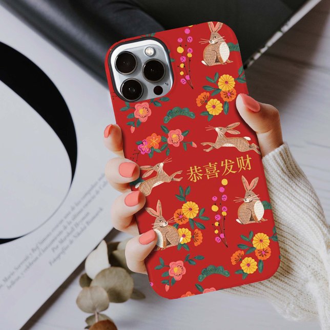 Lunar new year of the rabbit holiday red Case-Mate iPhone case (Creator Uploaded)