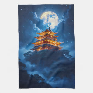 Lunar Palace in the Celestial Mountains Tea Towel