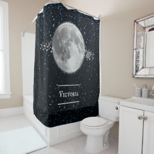 Lunar Personalised Shower Curtain