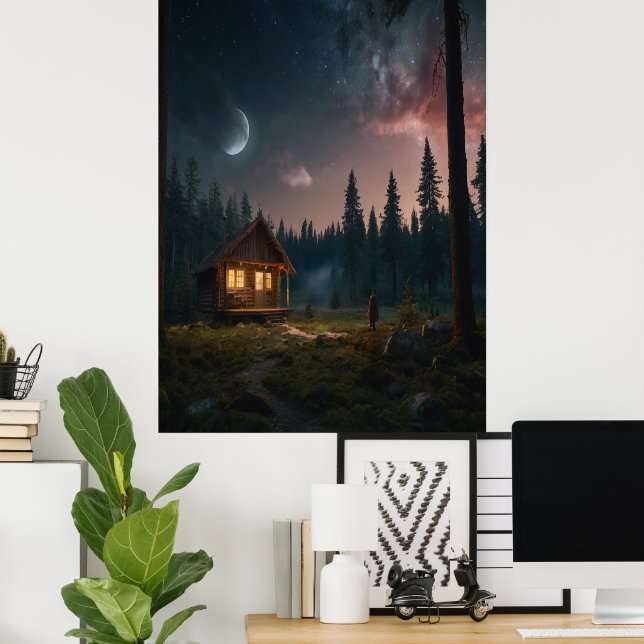 Lunar Phase Print – Celestial Home Decor (Home Office)