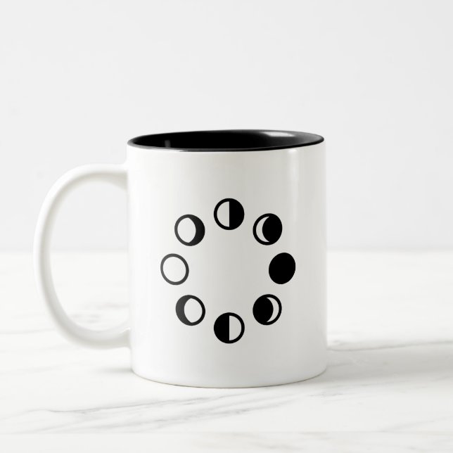 Lunar Phases Pictogram Mug (Left)