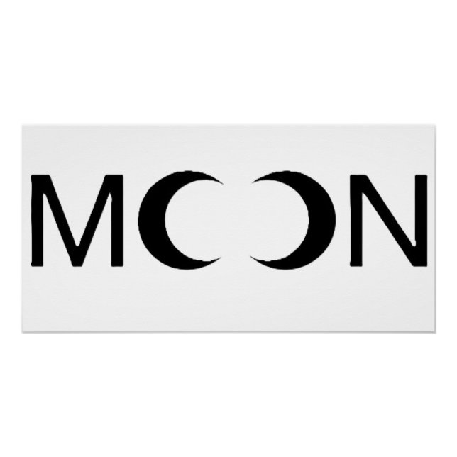 Lunar Phases Typography / Tipografia das Fases Lun Poster (Front)