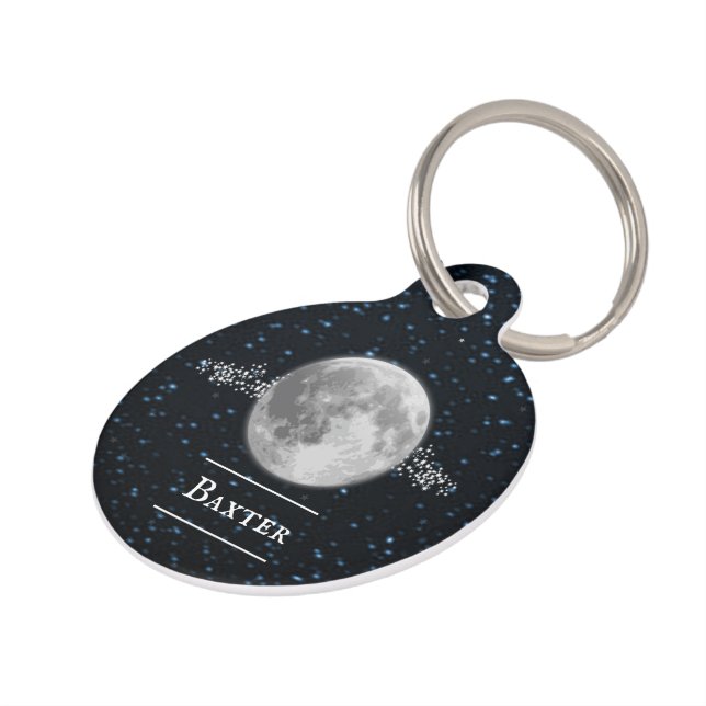 Lunar Round Pet Tag (Side)