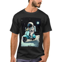 LUNAR SCOOTERIST - Fun 2D Cartoon of an Astronaut 