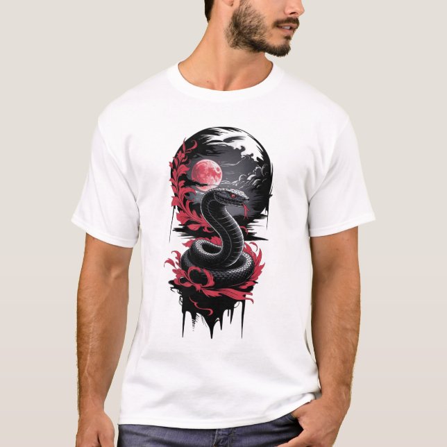Lunar Serpent – Guardian of the Blood Moon T-Shirt (Front)