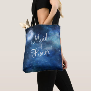 Lunar Sky Full Moon Celestial Galaxy Maid of Honou Tote Bag