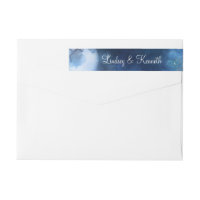 Lunar Sky Full Moon Celestial Monogram Wedding