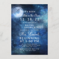 Lunar Sky Full Moon Galaxy Wedding Bridal Shower