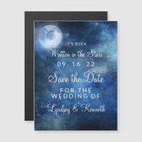 Lunar Sky Full Moon Stars Wedding Save the Date