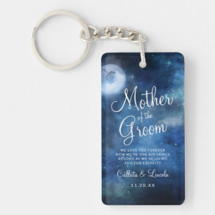 Lunar Sky Moon To the Mother of the Groom Quote Key Ring