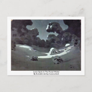 Lunar Spots In The Forest Winter Postcard