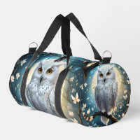 Lunar Vigil: The White Snow Owl