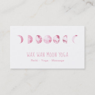 *~* Lunar Wan Wax Full Pink Moon Phases Luna Business Card
