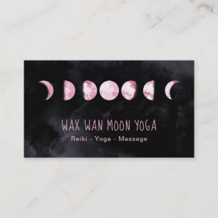*~* Lunar Wax Wan Full Pink Moon Phases Luna Business Card