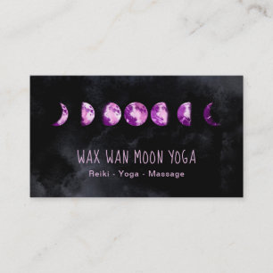 *~* Lunar Wax Wan Full Violet Purple  Moon Phases Business Card