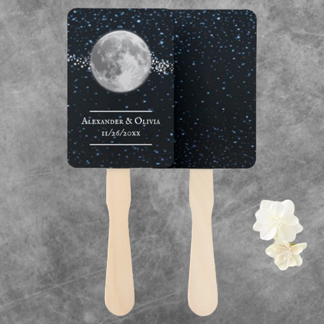 Lunar Wedding Favour Hand Fan (Lunar Wedding Favor Hand Fan)