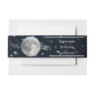Lunar Wedding Invite Belly Band Invitation Belly Band