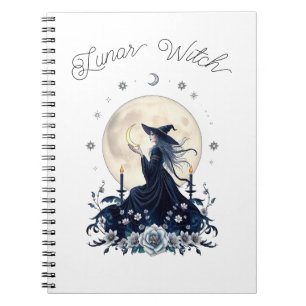 Lunar Witch Celestial Art Personalised Notebook