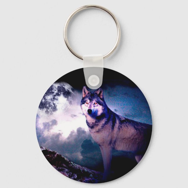Lunar wolf key ring (Front)