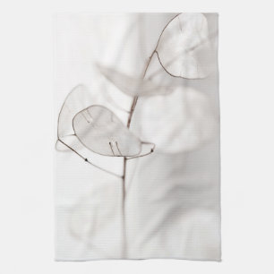 Lunaria, Money Plant, dried seed pods dish Tea Towel
