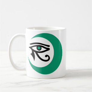 LunaSees Logo Mug (2 sided: jade/black, jade eye)