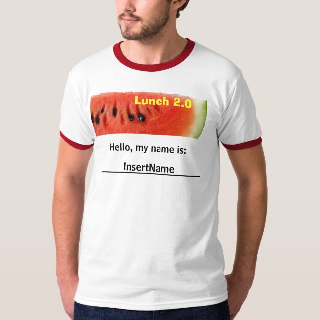 Lunch 2.0 Watermelon Shirt using Zazzle API (Front)