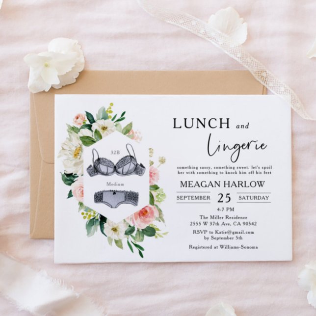 Lunch and Lingerie Bridal Brunch  Invitation (Creator Uploaded)