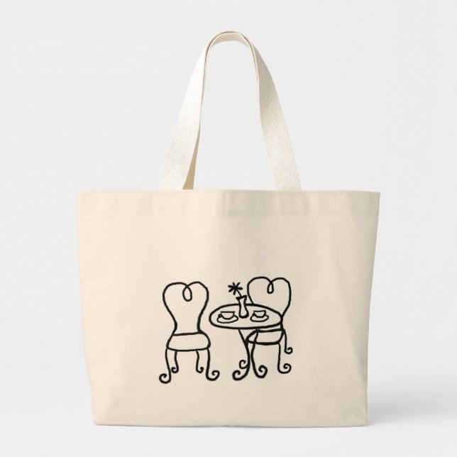 lunch anyone? large tote bag (Front)