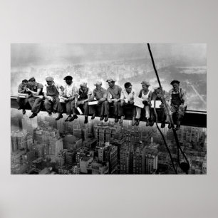 Lunch Atop A Skyscraper 1932 NYC Ironworkers Large Poster