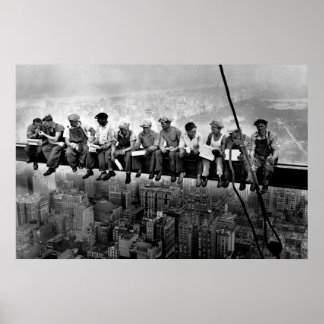 Lunch Atop A Skyscraper 1932 NYC Ironworkers Large Poster